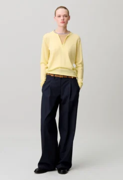 Pull laine col superposé