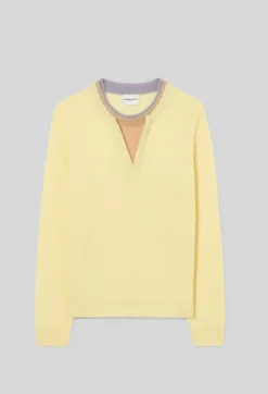 Pull laine col superposé