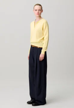 Pull laine col superposé
