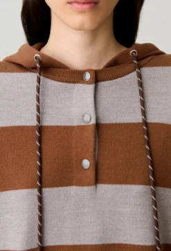 Pull large en maille rayé