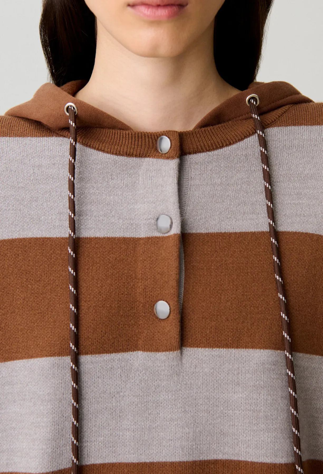 Pull large en maille rayé