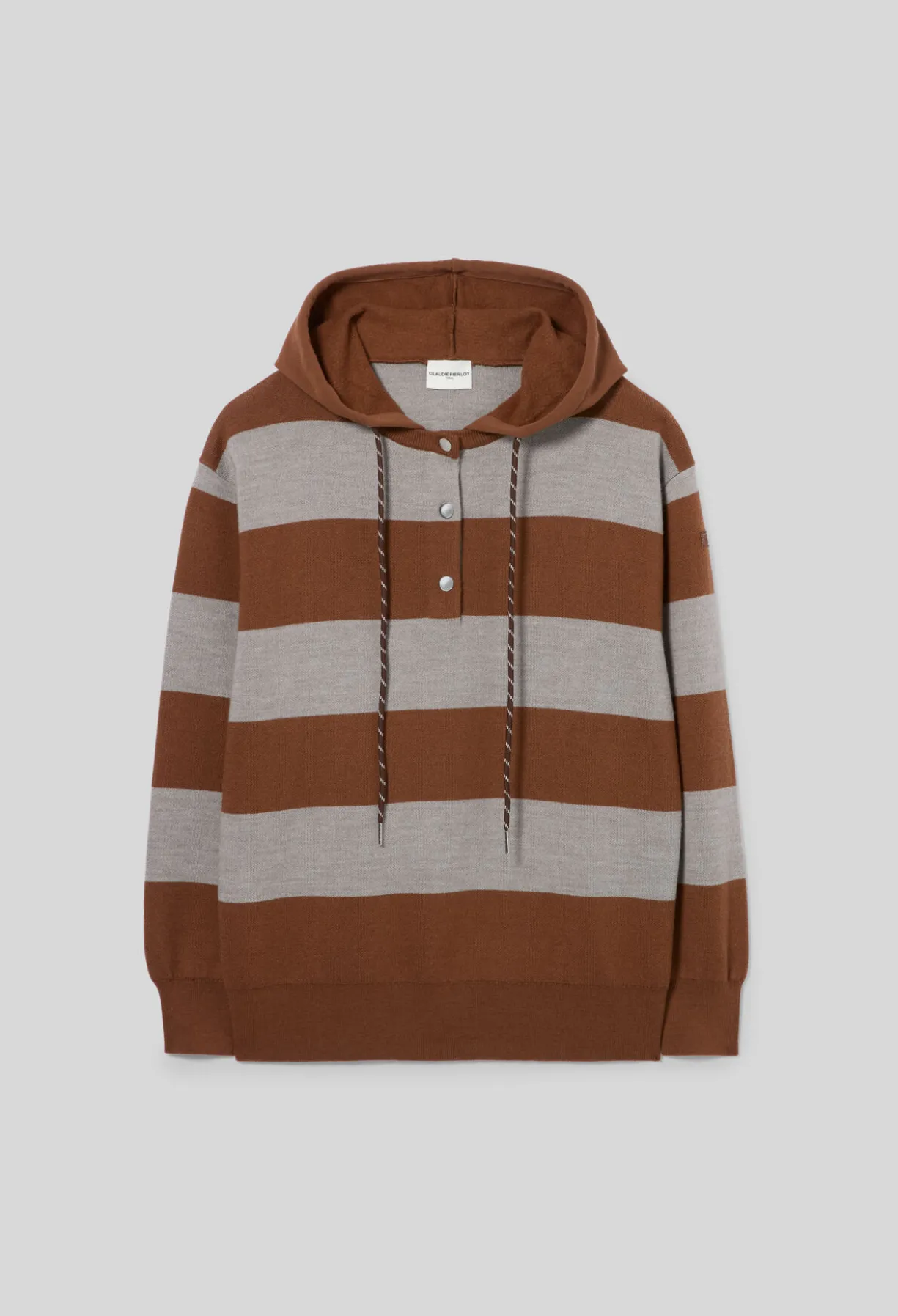 Pull large en maille rayé