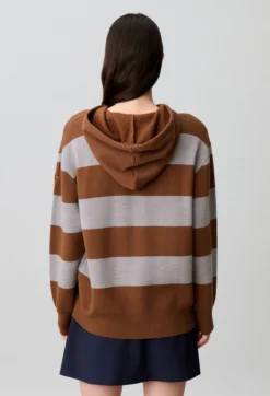 Pull large en maille rayé