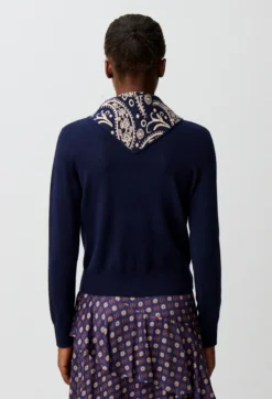 Pull maille bijou cœur doré