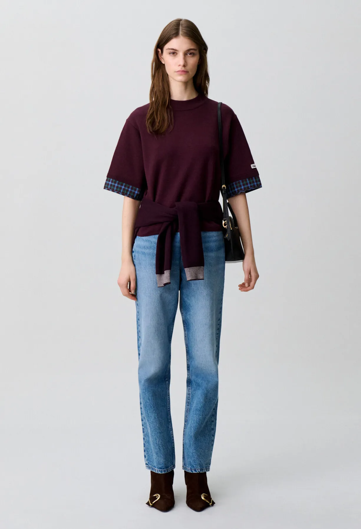 Pull maille col cheminé