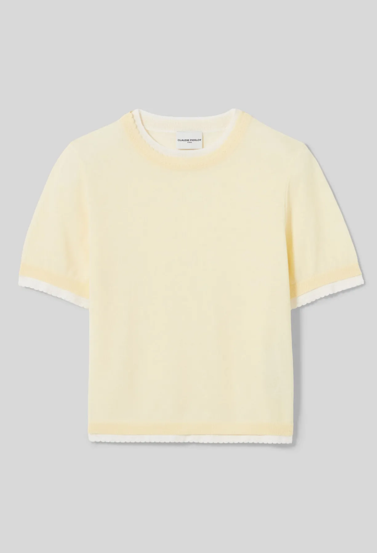 Pull maille contrastante