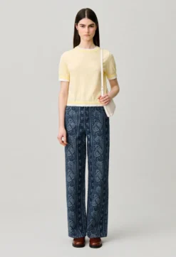 Pull maille contrastante
