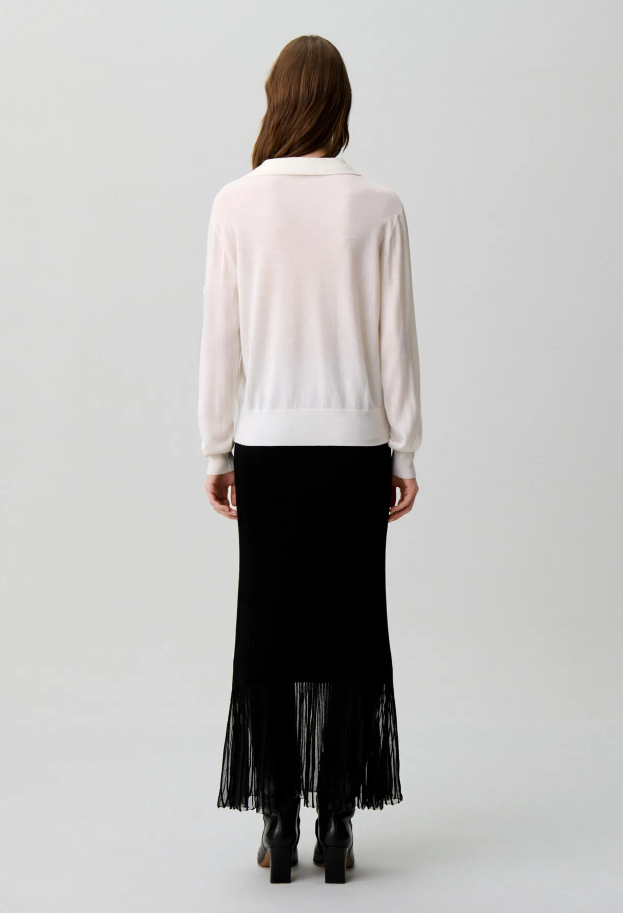 Pull maille fleur brodée