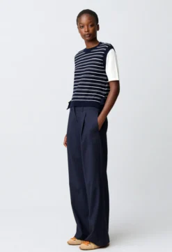 Pull maille rayé cœur