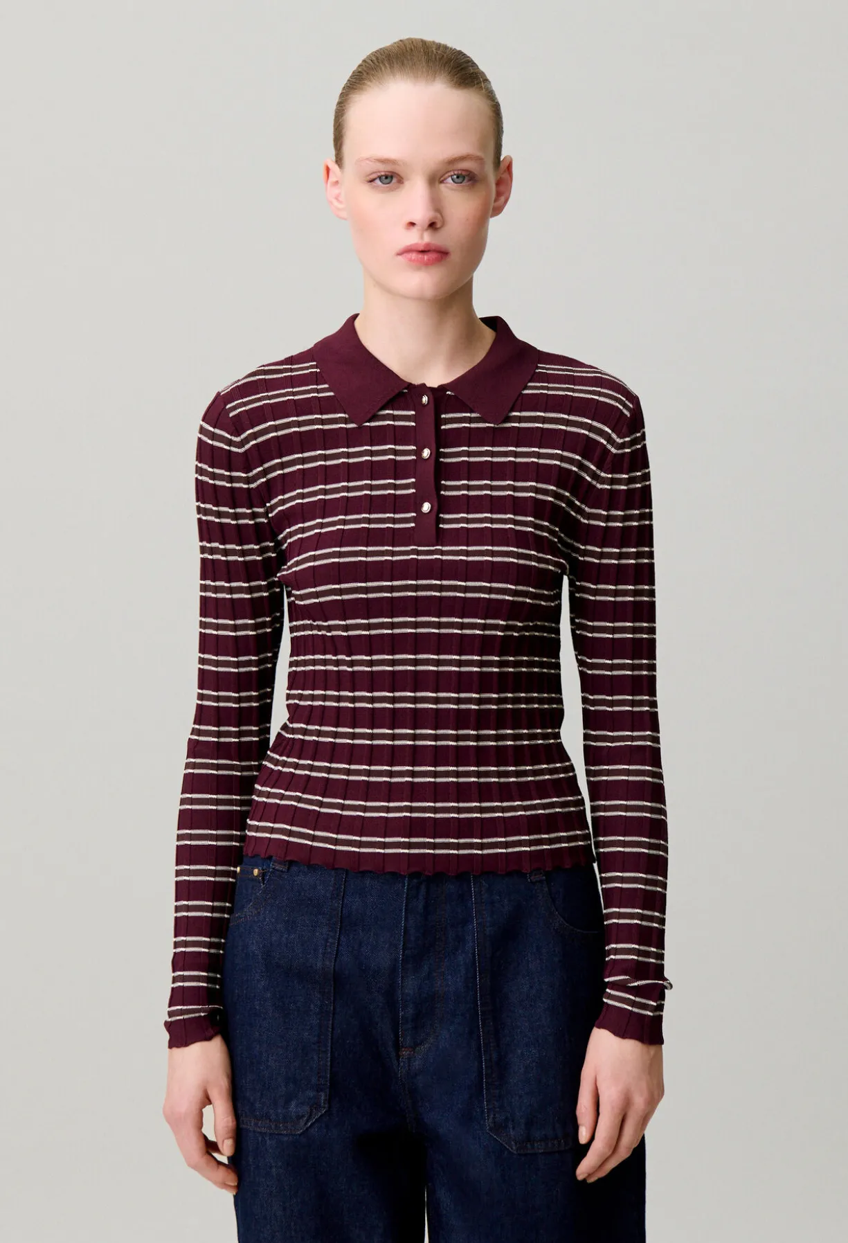 Pull maille rayé multicolore