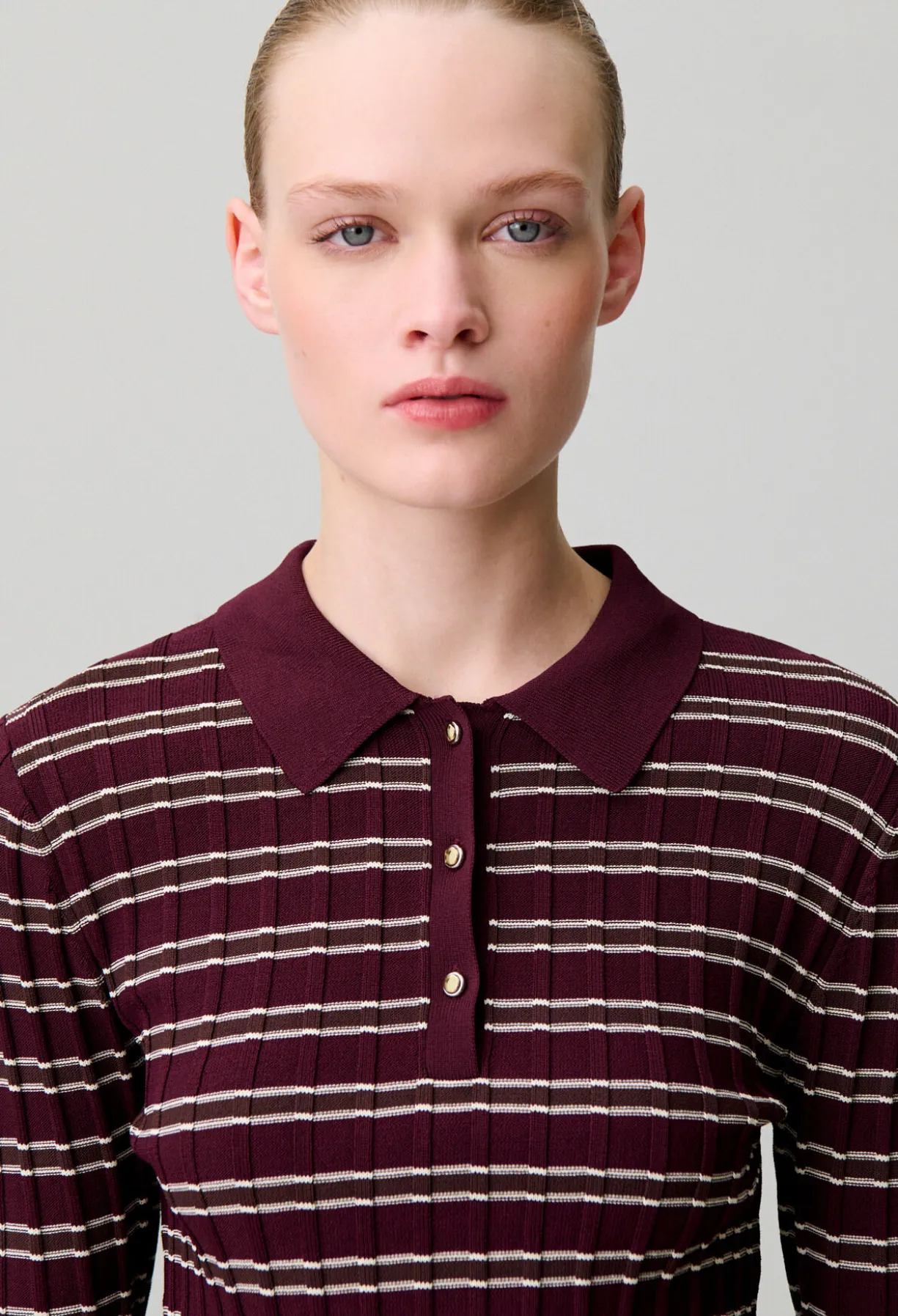 Pull maille rayé multicolore