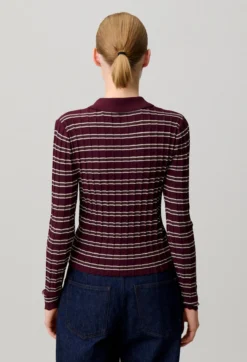 Pull maille rayé multicolore