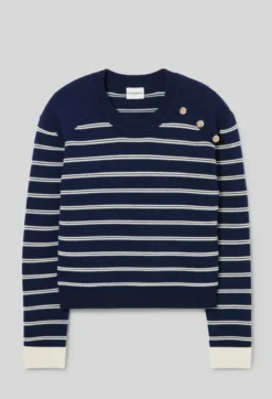 Pull marinière laine