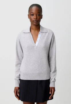 Pull polo laine