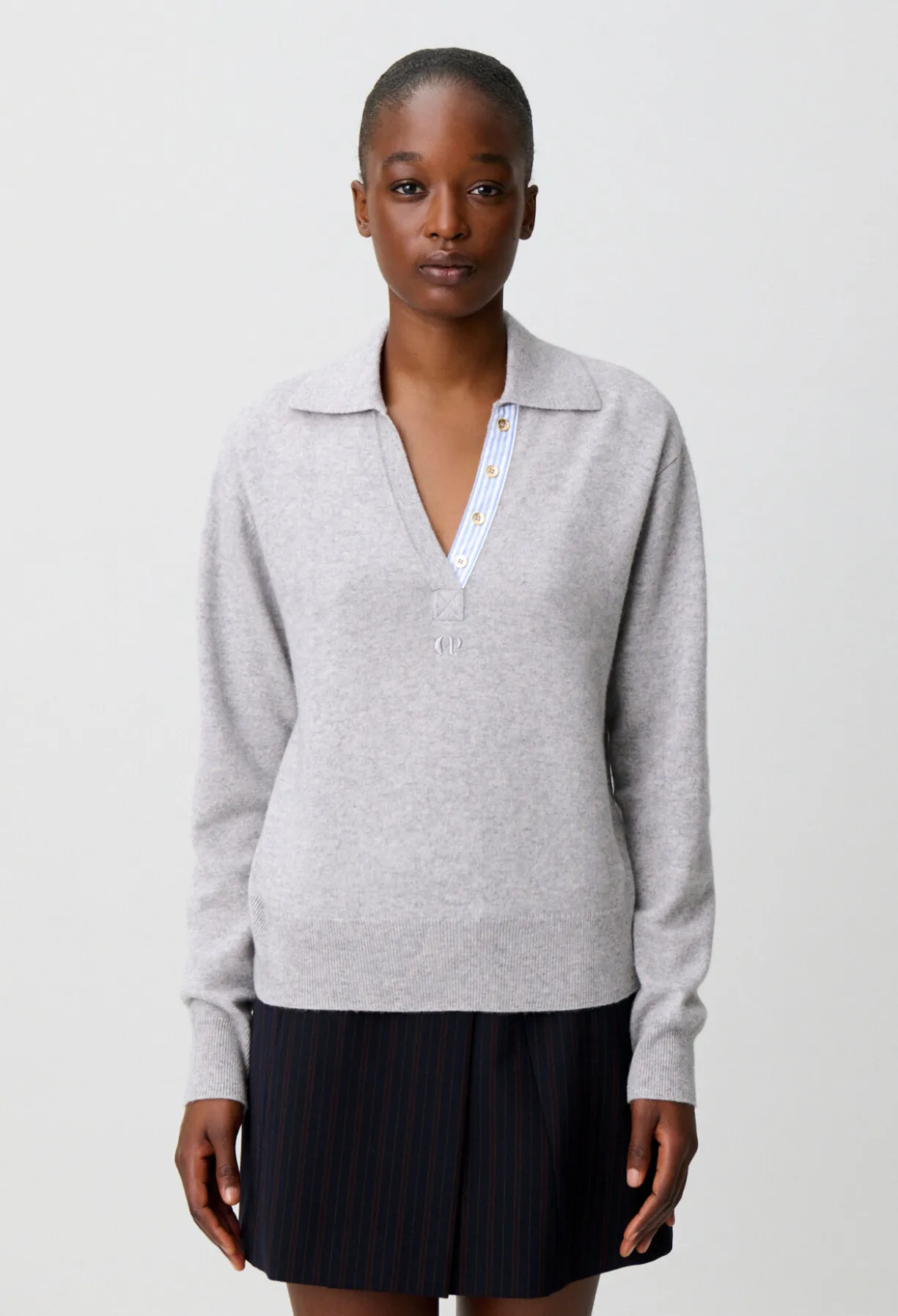 Pull polo laine