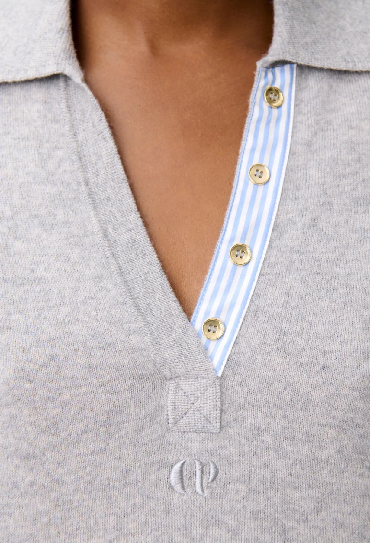 Pull polo laine