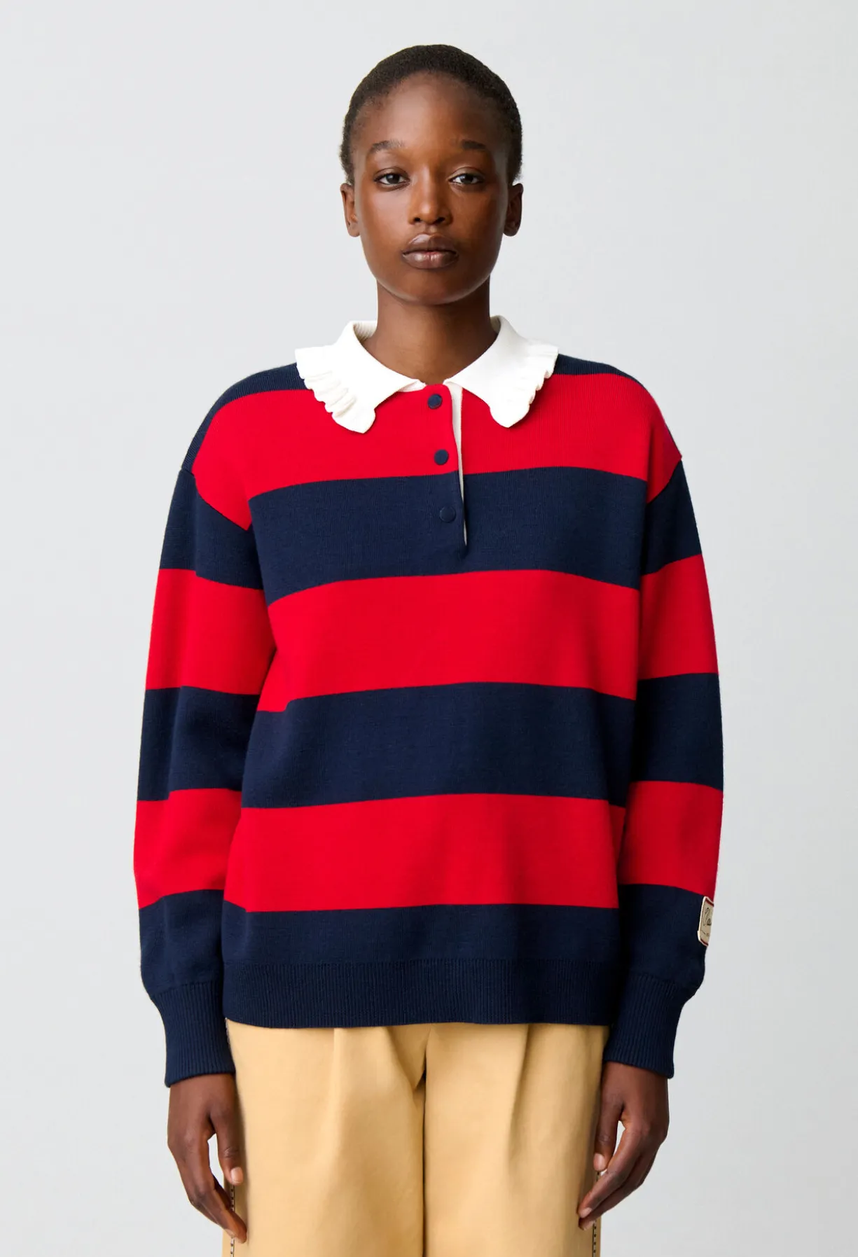 Pull polo rugby maille