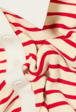 Pull rayé col polo