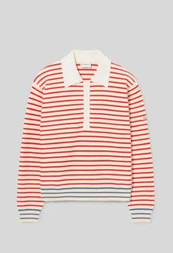Pull rayé col polo