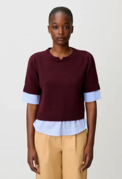 Pull rayé laine