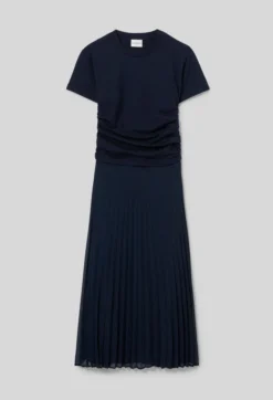 Robe bi-matière trompe-l'œil