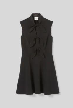 Robe courte col à nœud