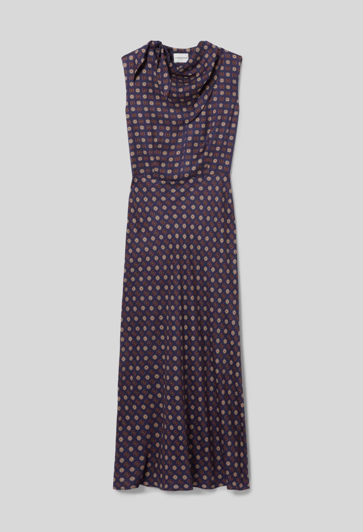 Robe fluide col foulard