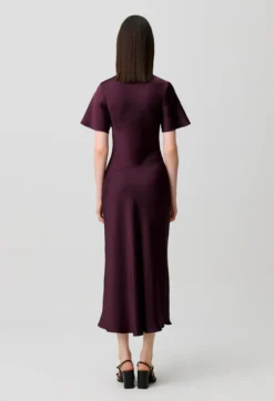 Robe fluide col victorien
