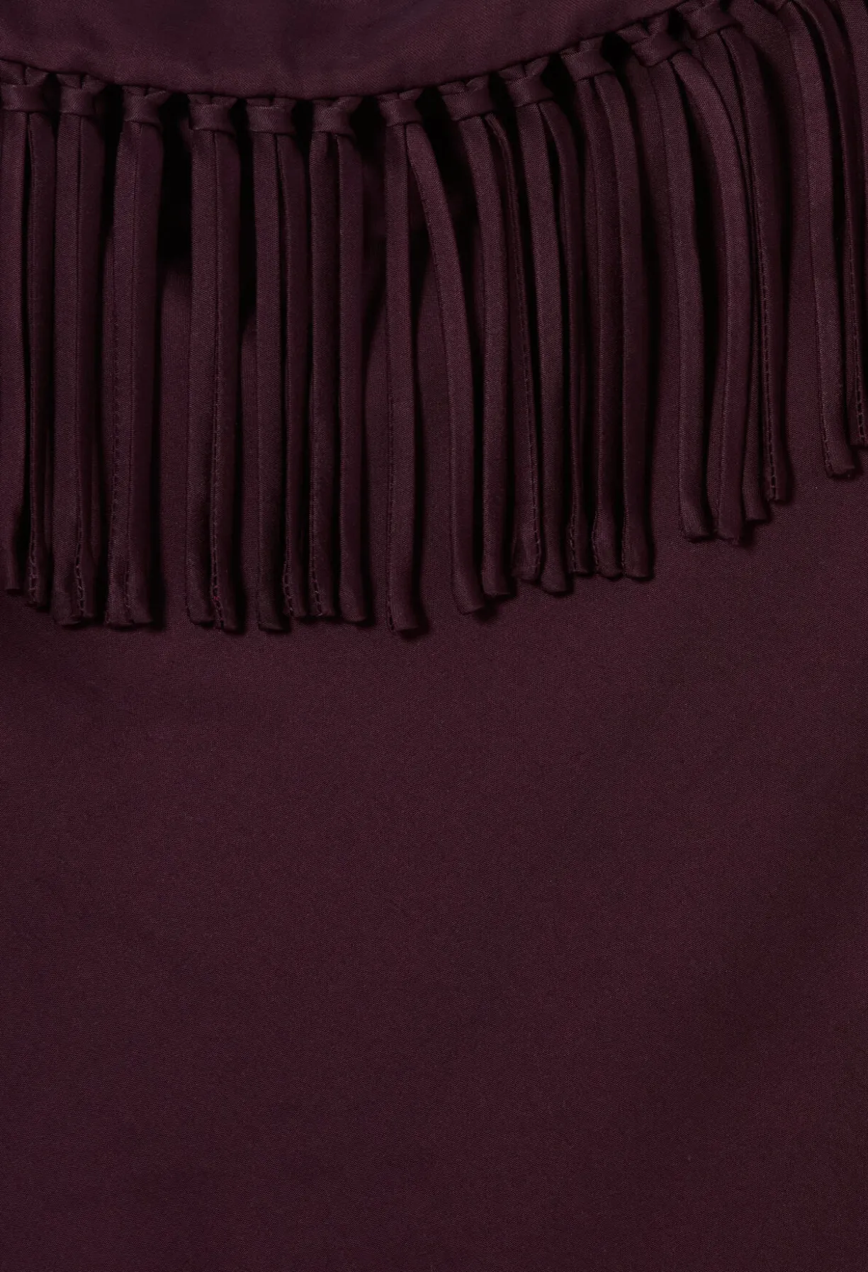 Robe fluide satinée franges