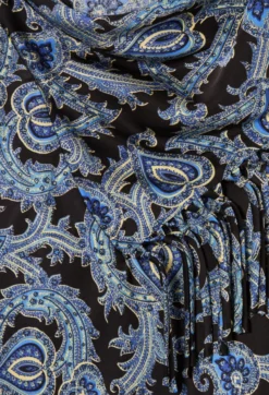Robe fluide satinée imprimée