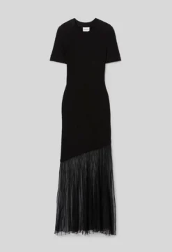 Robe maille longue évasée