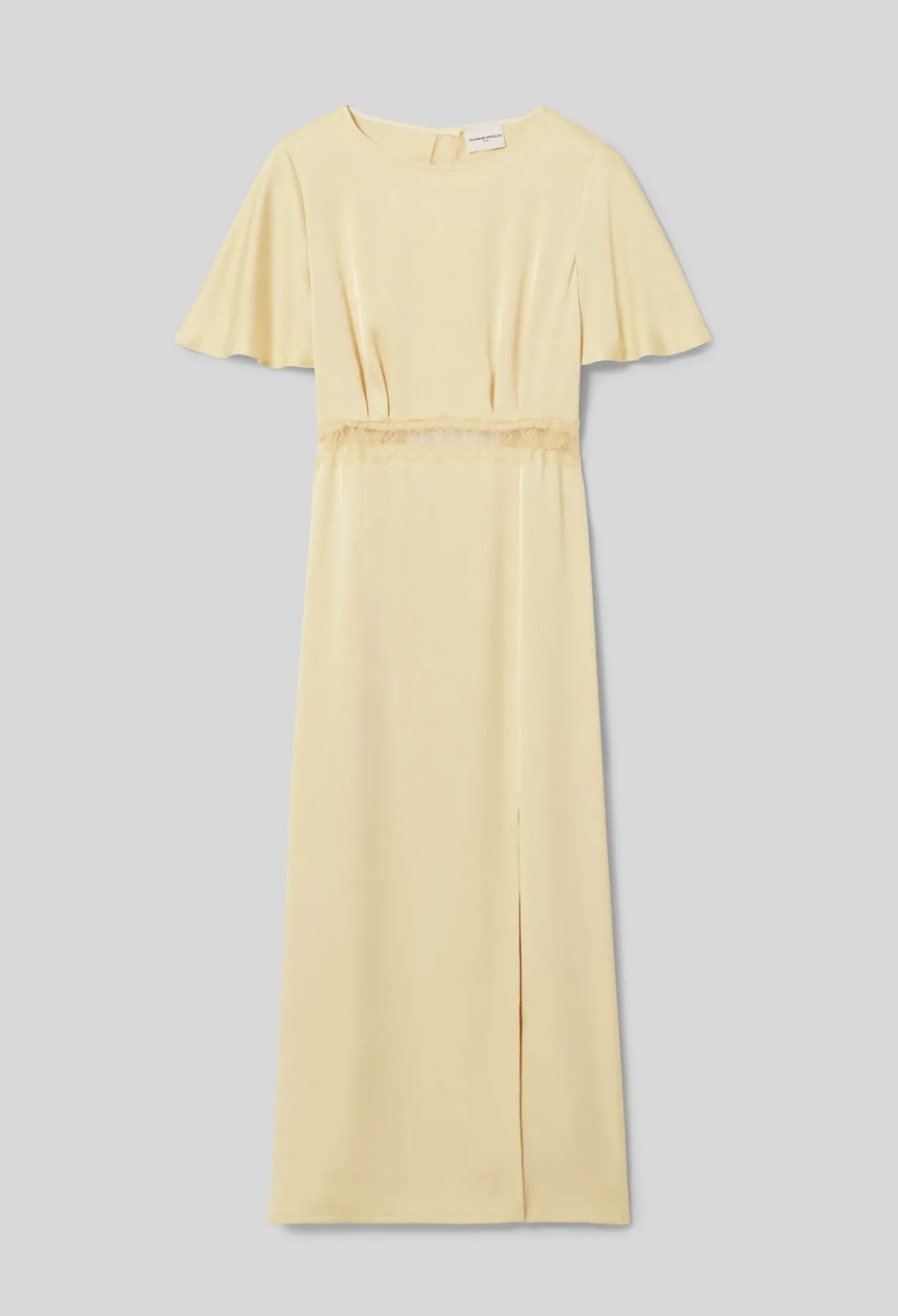 Robe satinée dentelle dos nu