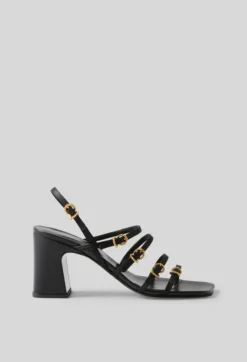 Sandales à talon satin