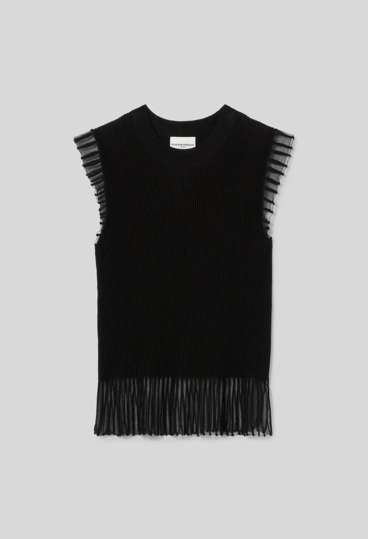 Top maille col montant