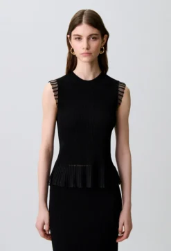 Top maille col montant