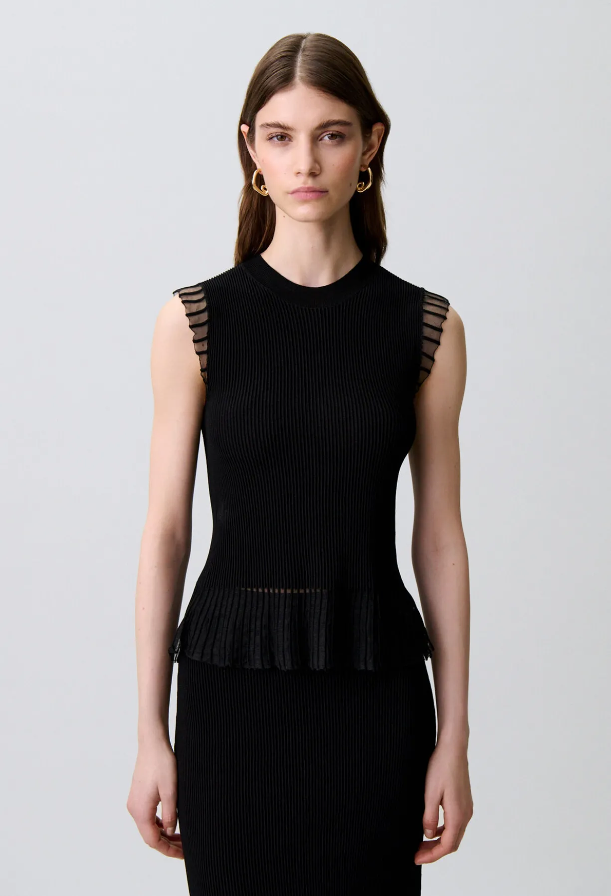 Top maille col montant