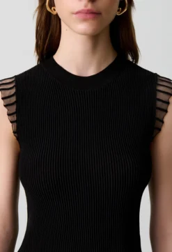 Top maille col montant