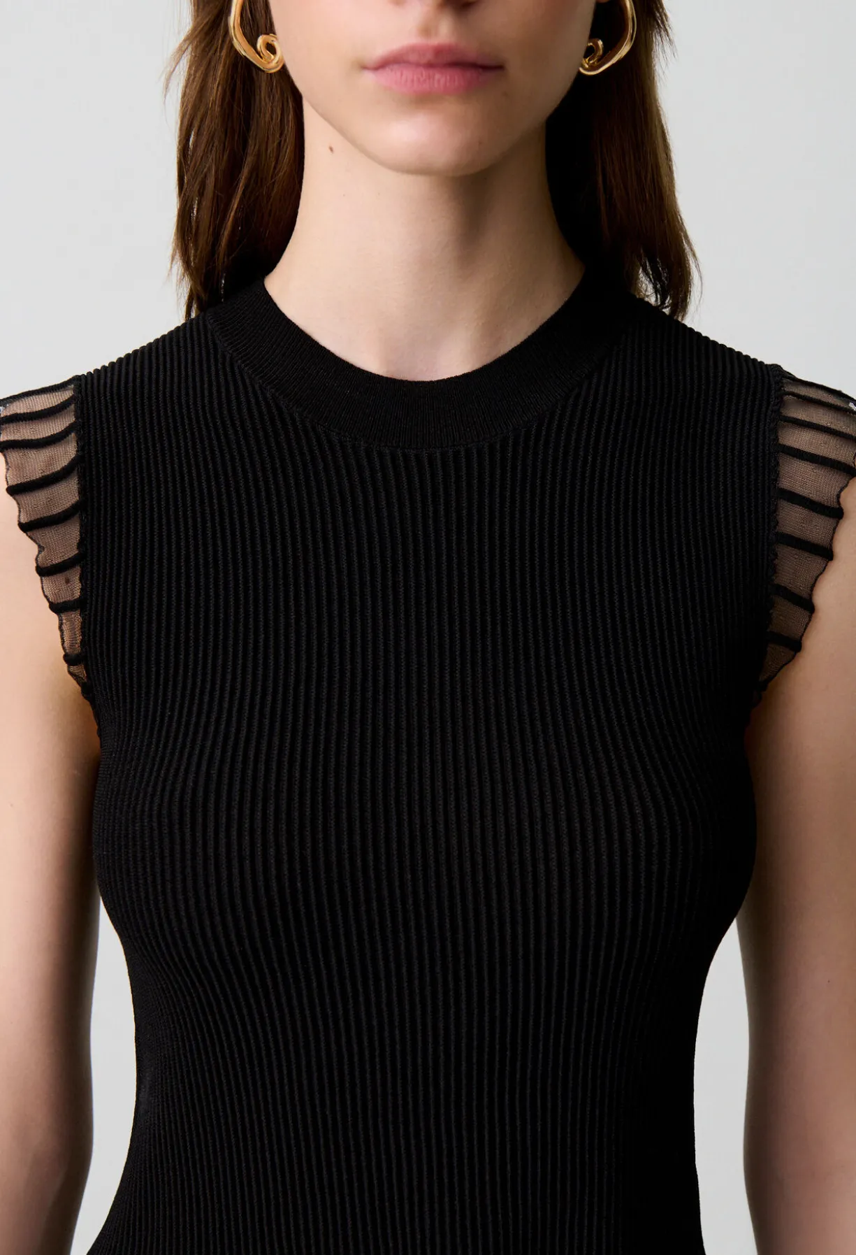 Top maille col montant