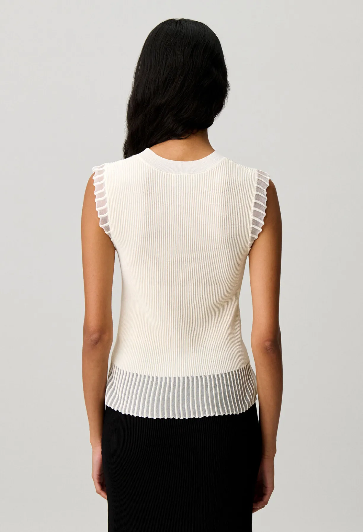 Top maille col montant