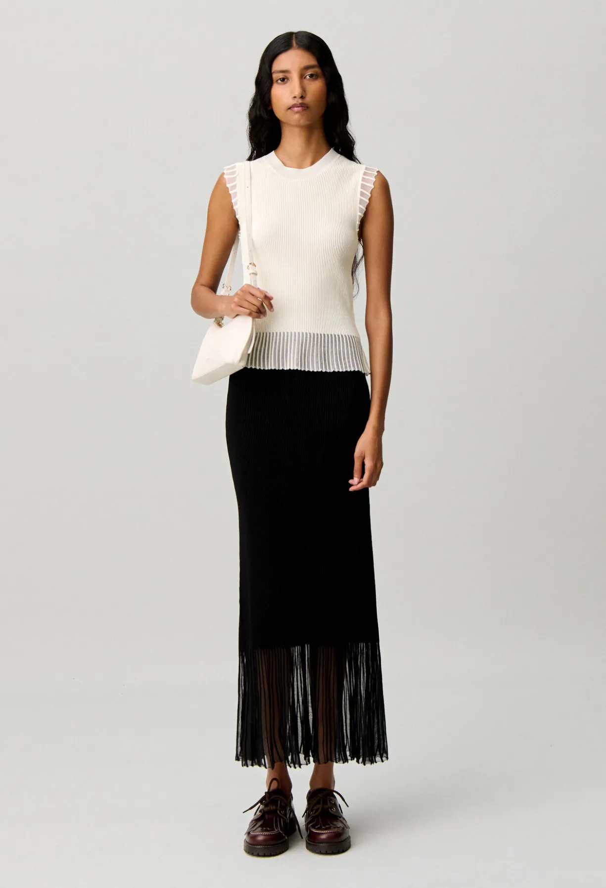 Top maille col montant