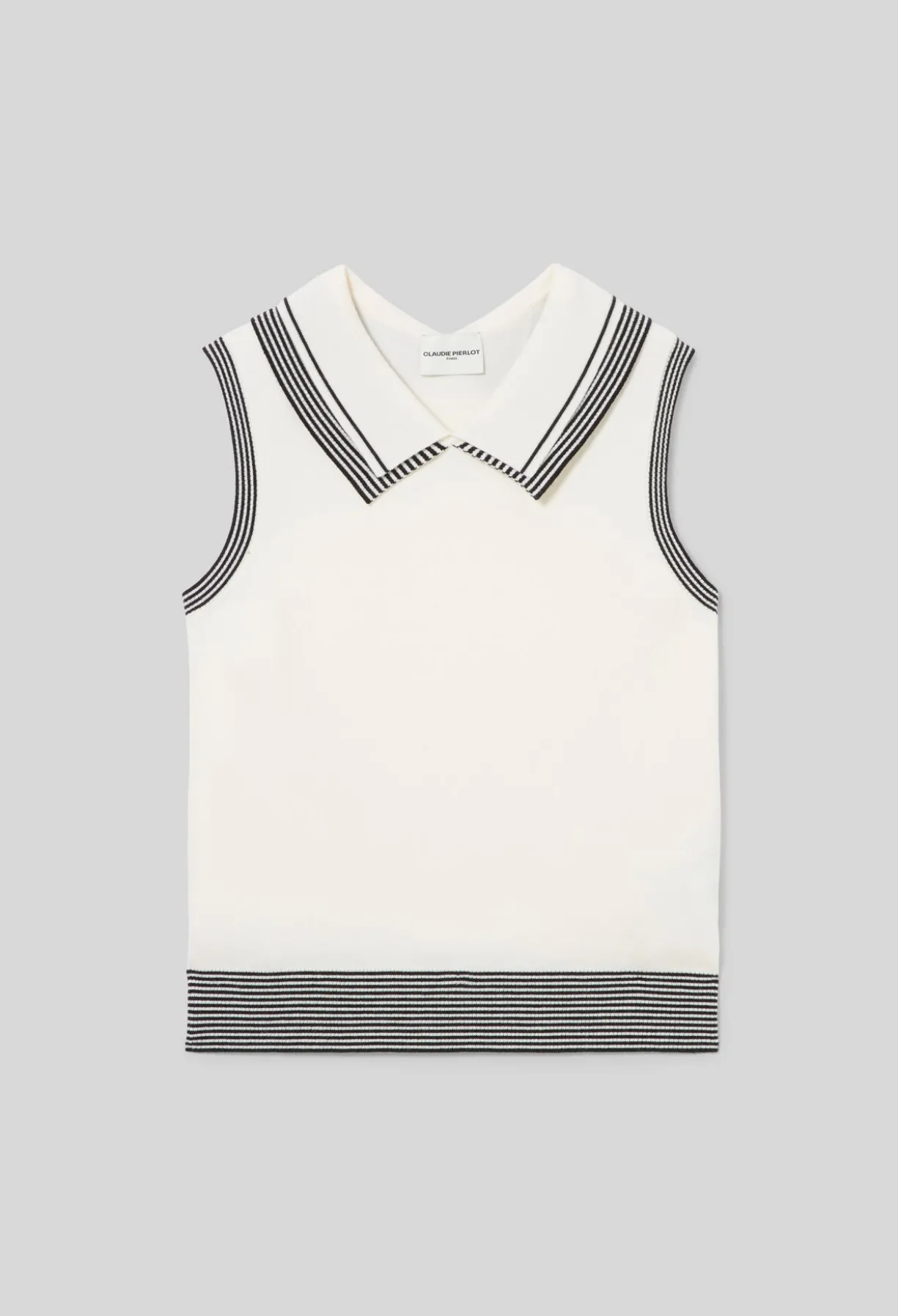 Top maille rayé