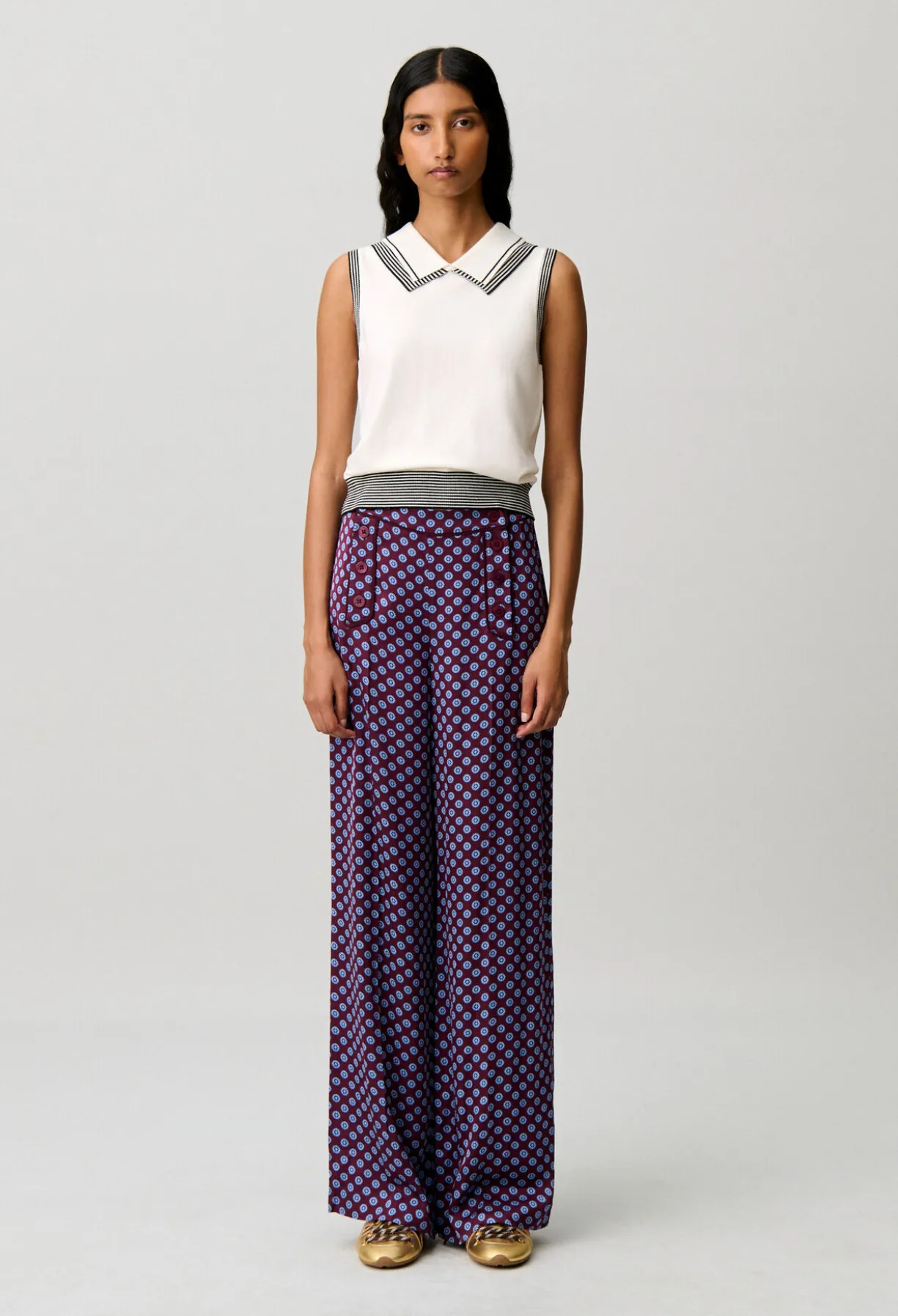 Top maille rayé