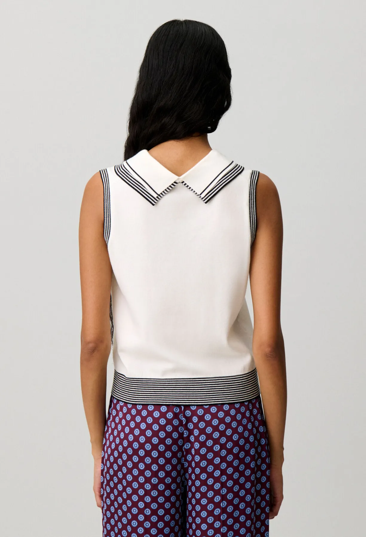 Top maille rayé