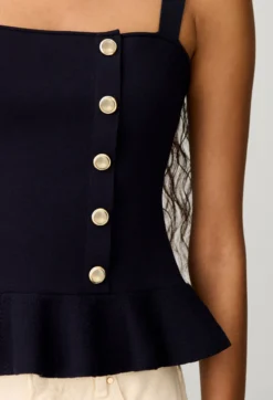 Top maille volant