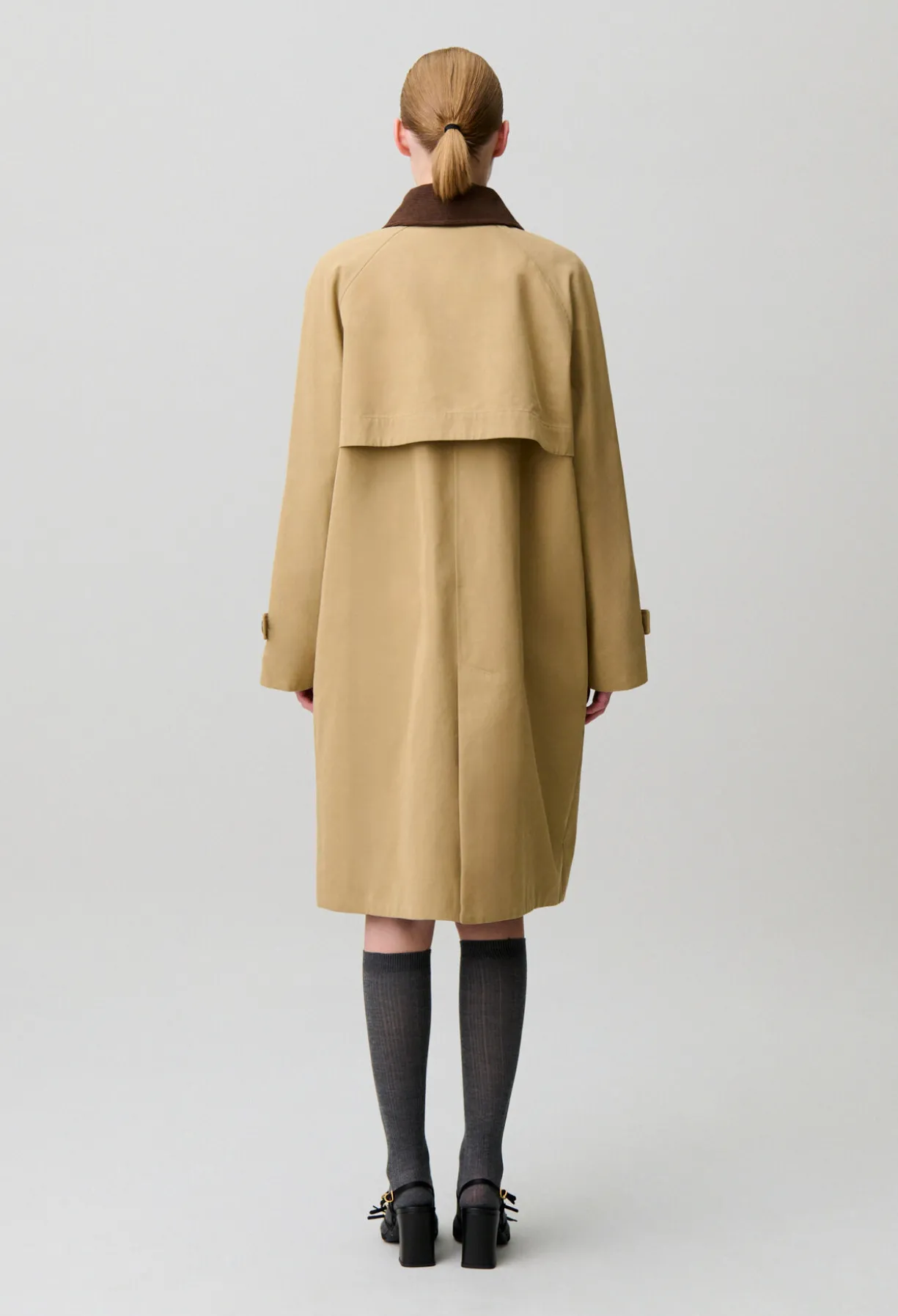 Trench col velours amovible