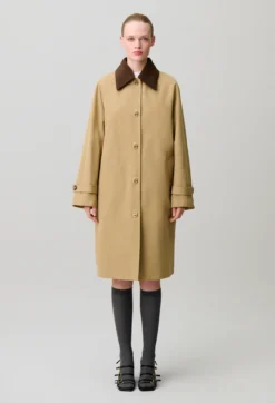 Trench col velours amovible