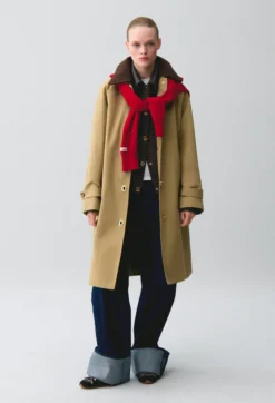 Trench col velours amovible