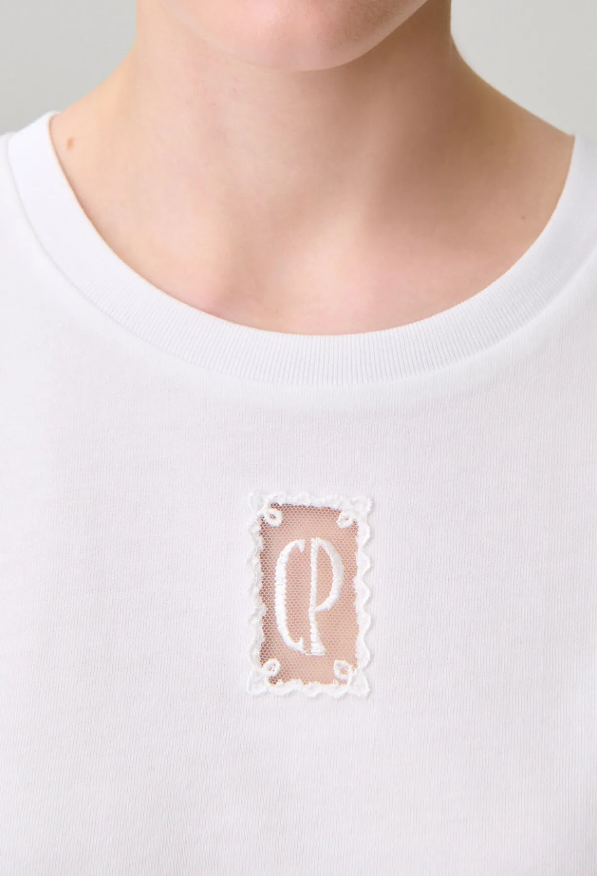 T-shirt coton large court