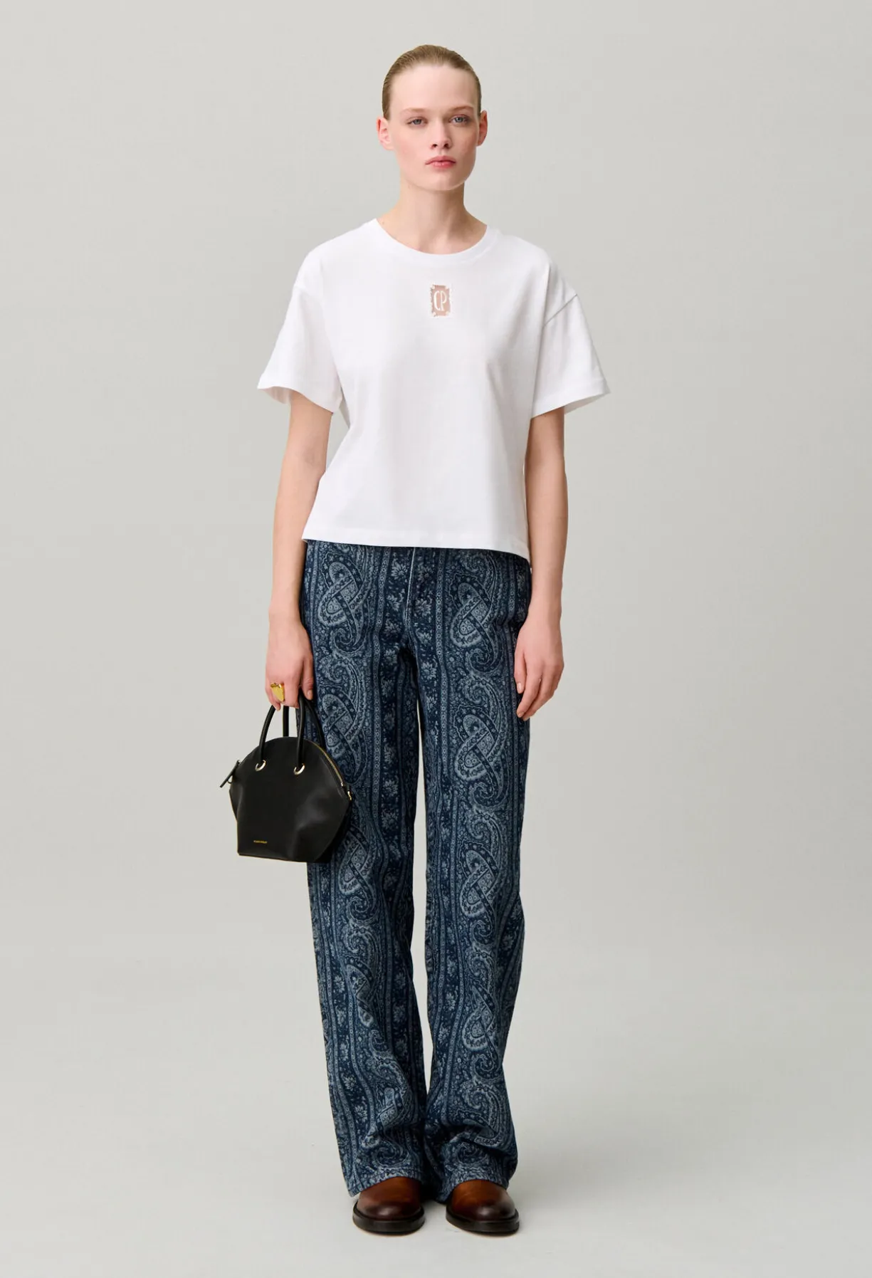 T-shirt coton large court