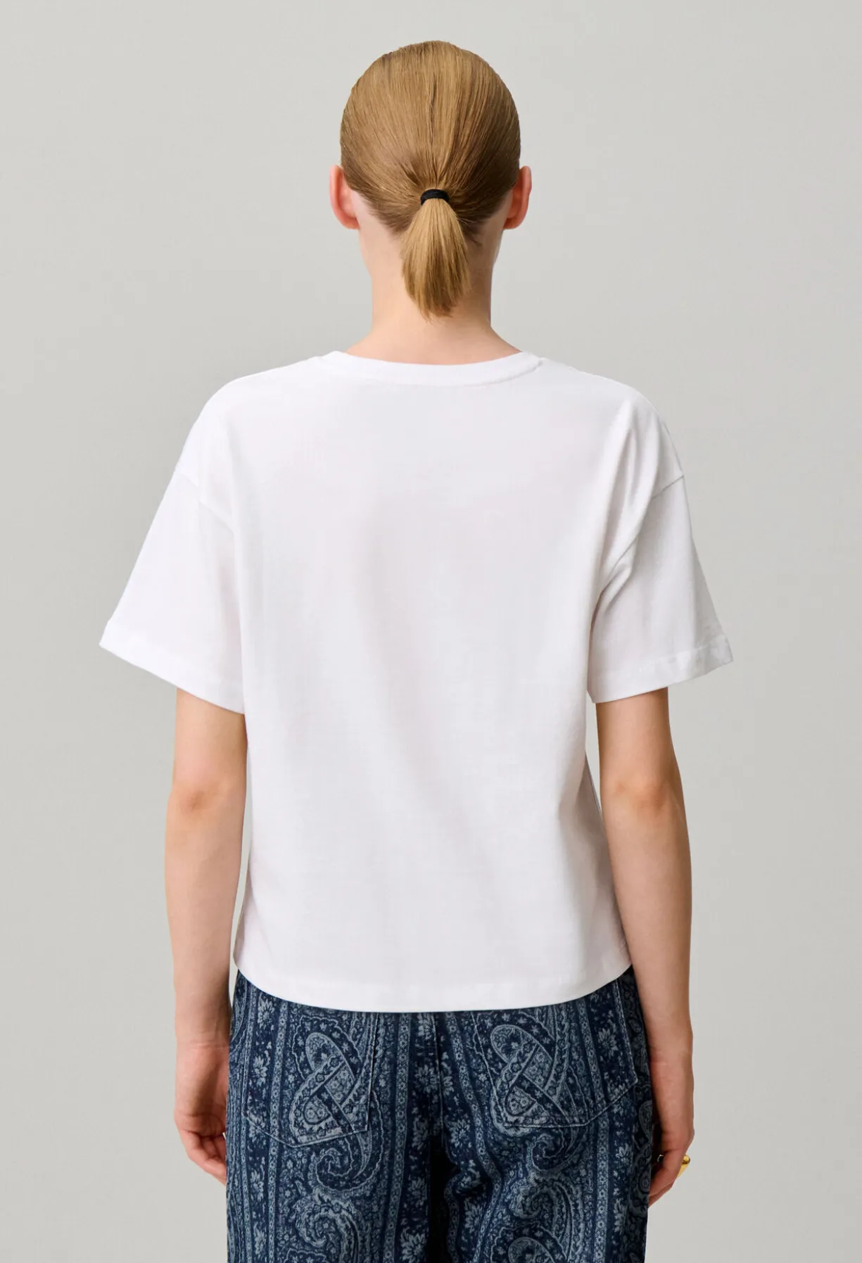 T-shirt coton large court